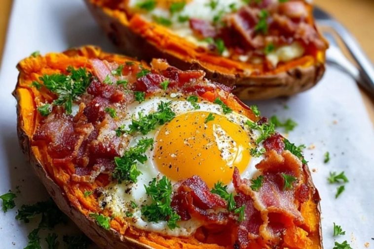 Sweet Potato Breakfast Boats