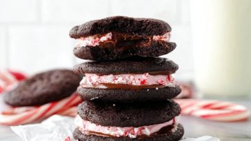 Chocolate Peppermint Sandwich Cookies