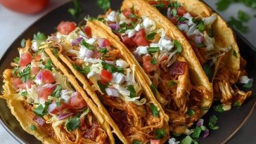 Perfect Slow Cooker Shredded Chicken Tacos