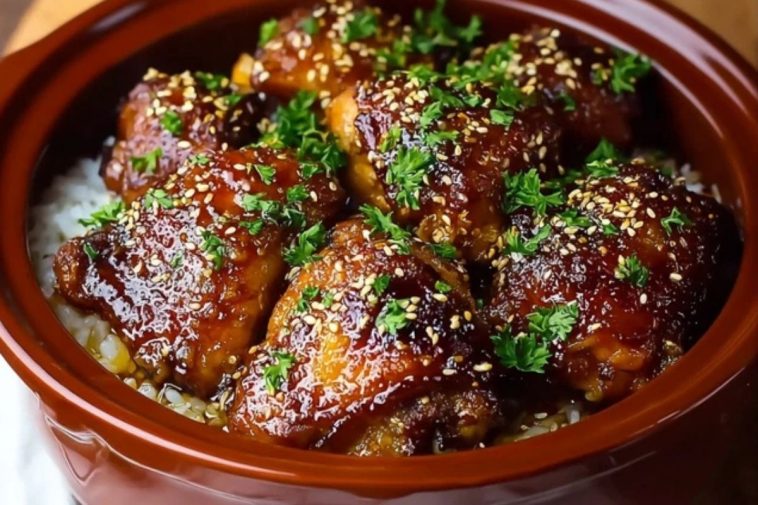 Homemade Crock Pot Honey Garlic Chicken