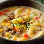 Homemade Ground Beef and Potato Soup