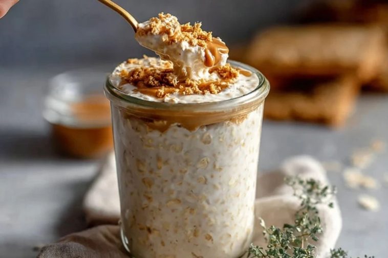 Quick Biscoff Overnight Oats