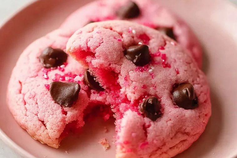 Easy Valentine Strawberry Cookies
