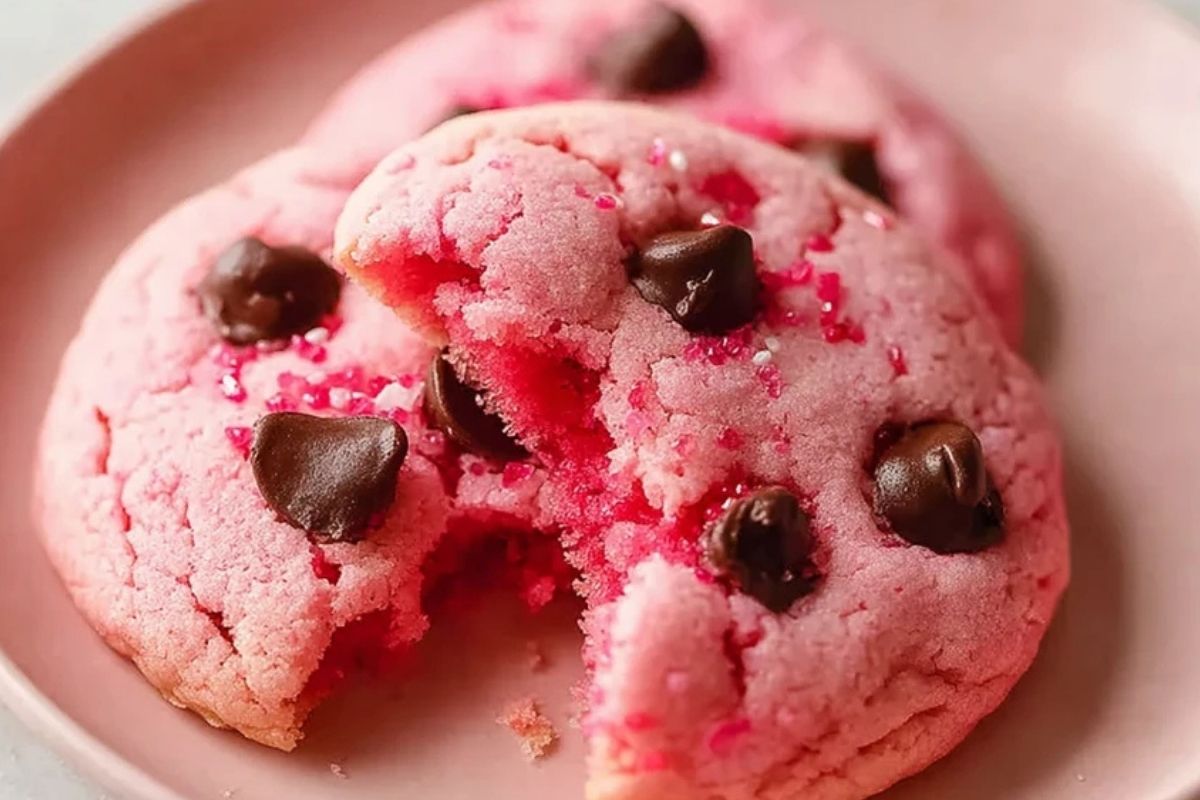 Easy Valentine Strawberry Cookies