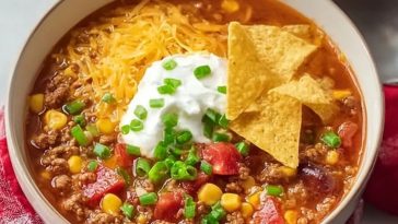 Best Crockpot Ground Beef Taco Soup