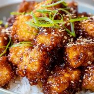 Crispy Honey Garlic Tofu