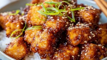 Crispy Honey Garlic Tofu