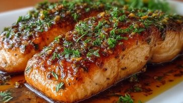 Maple Glazed Baked Salmon