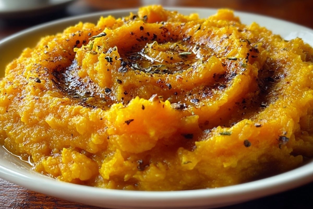 Roasted Garlic Mashed Butternut Squash
