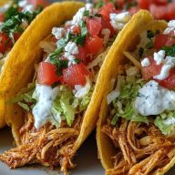 Slow Cooker Ranch Chicken Tacos
