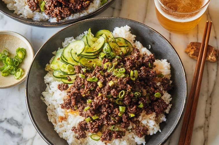 Quick and Easy Korean Ground Beef Bowl