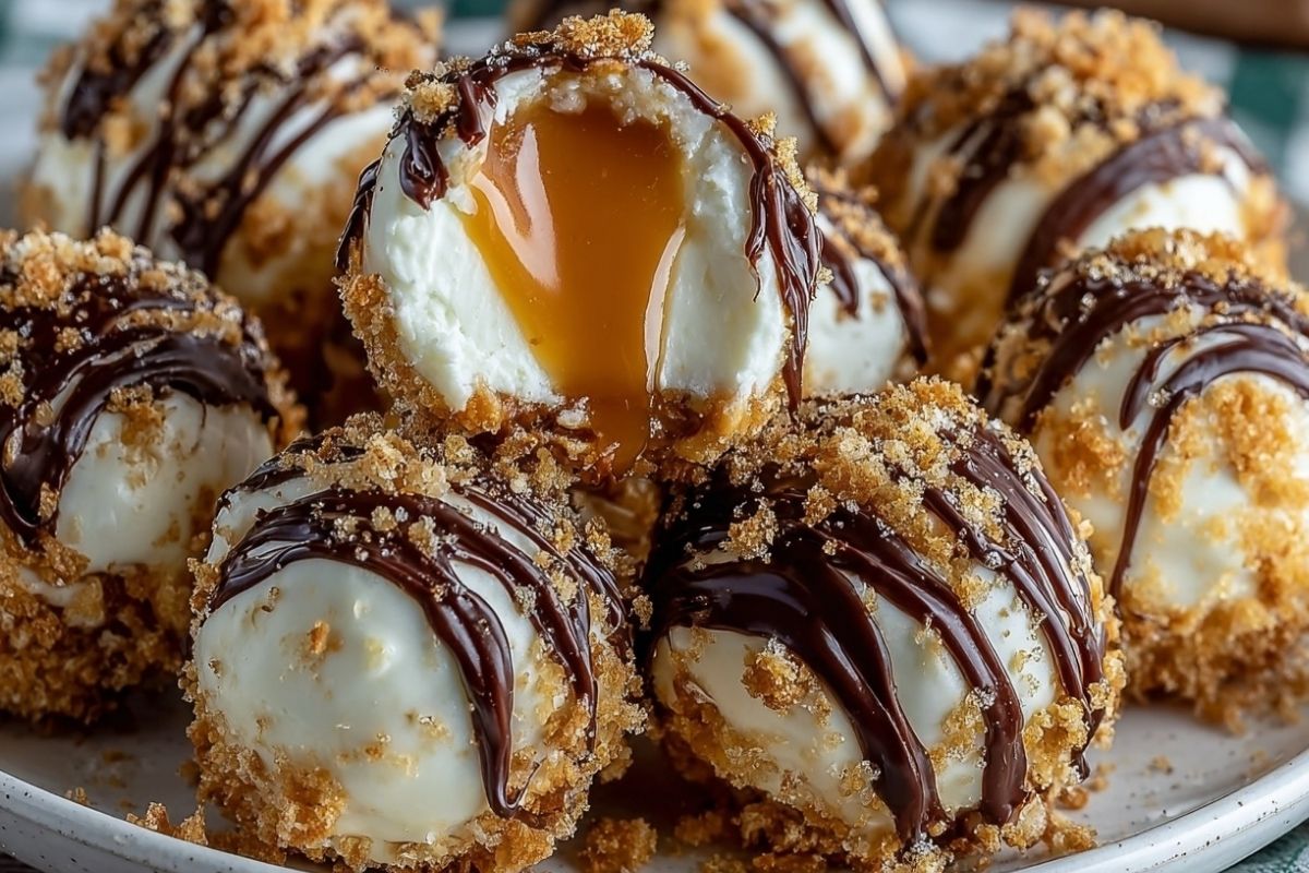Salted Caramel Pretzel Cheesecake Balls