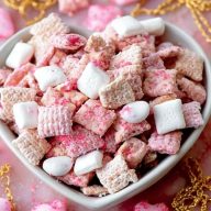 Strawberry Cheesecake Puppy Chow