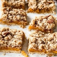 Sweet and Buttery Peach Bars with Cinnamon Streusel
