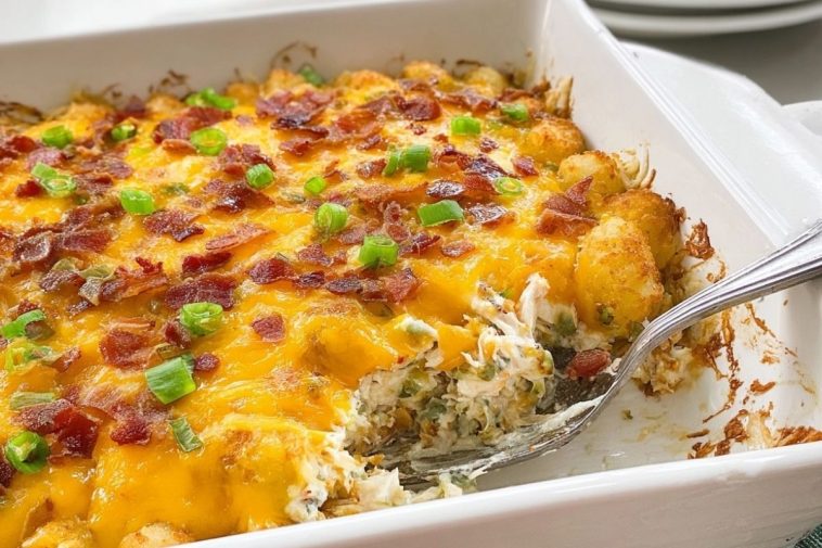 Cheesy Chicken Tater Tot Casserole