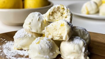 Sweet and Creamy Lemon Bar Truffles