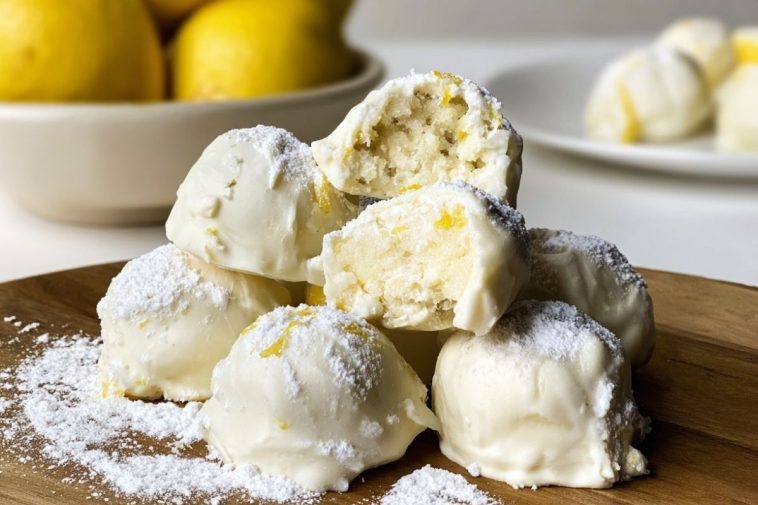 Sweet and Creamy Lemon Bar Truffles