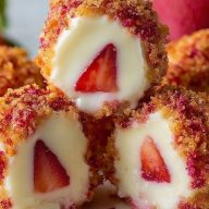 Strawberry Crunch Cheesecake Bites