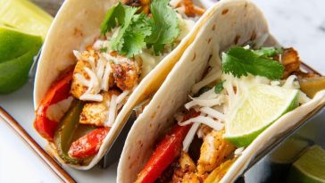 Sheet Pan Chicken Fajitas with Cilantro and Lime
