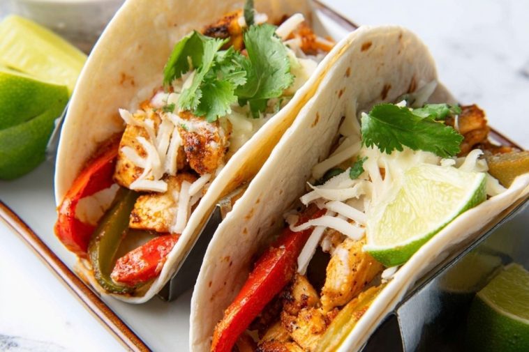 Sheet Pan Chicken Fajitas with Cilantro and Lime